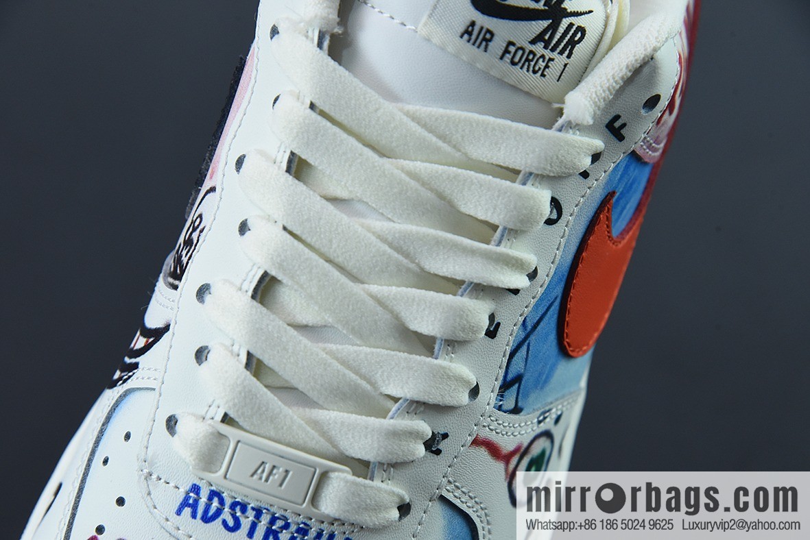 VLONE x Nike Air Force 1 joint graffiti, Air Force No. 1 low-top casual board shoes tide brand joint super limited edition EDC Edison Chen: GT6969-198