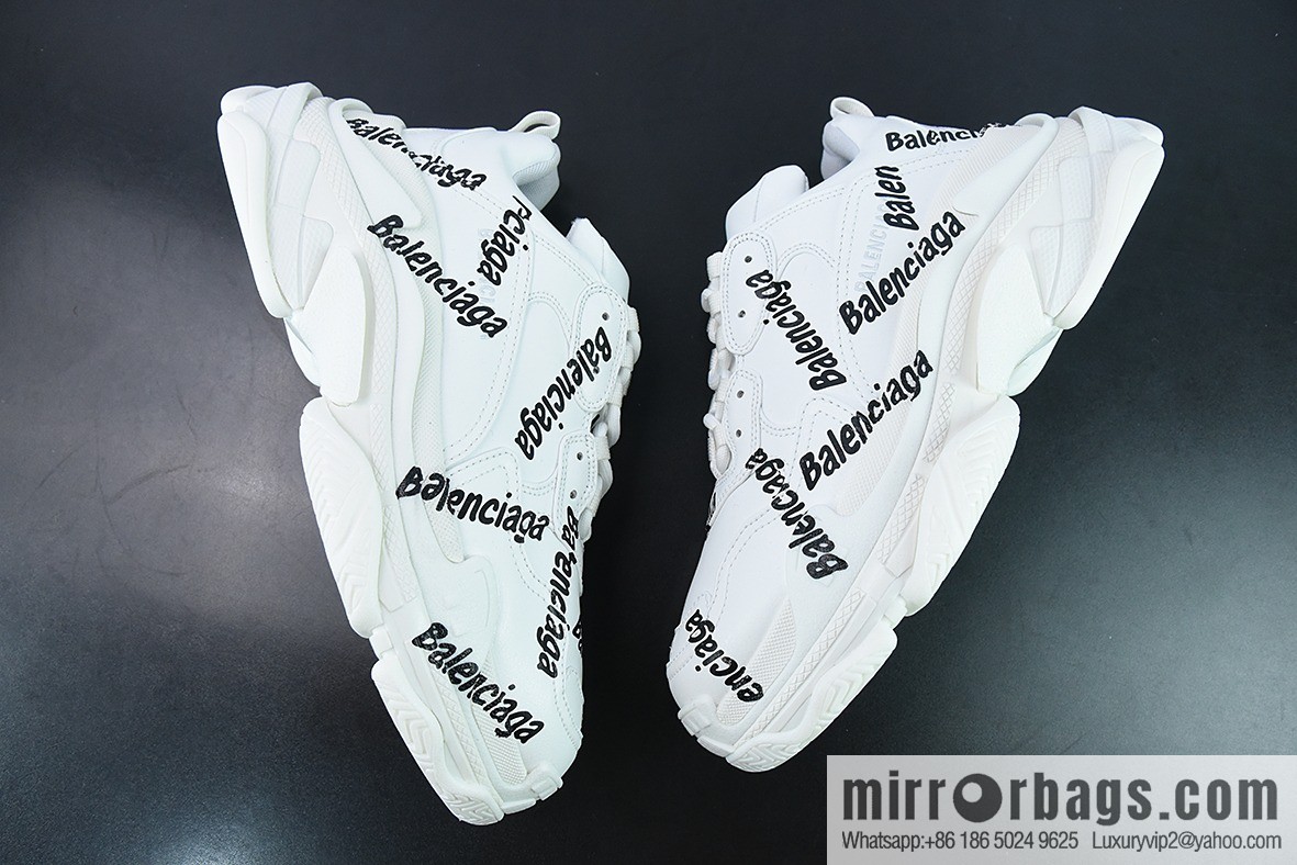Balenciaga/Balenciaga Balenciaga generation dad shoes bullet comment white and black letters, item number: 536737W2FAB9010