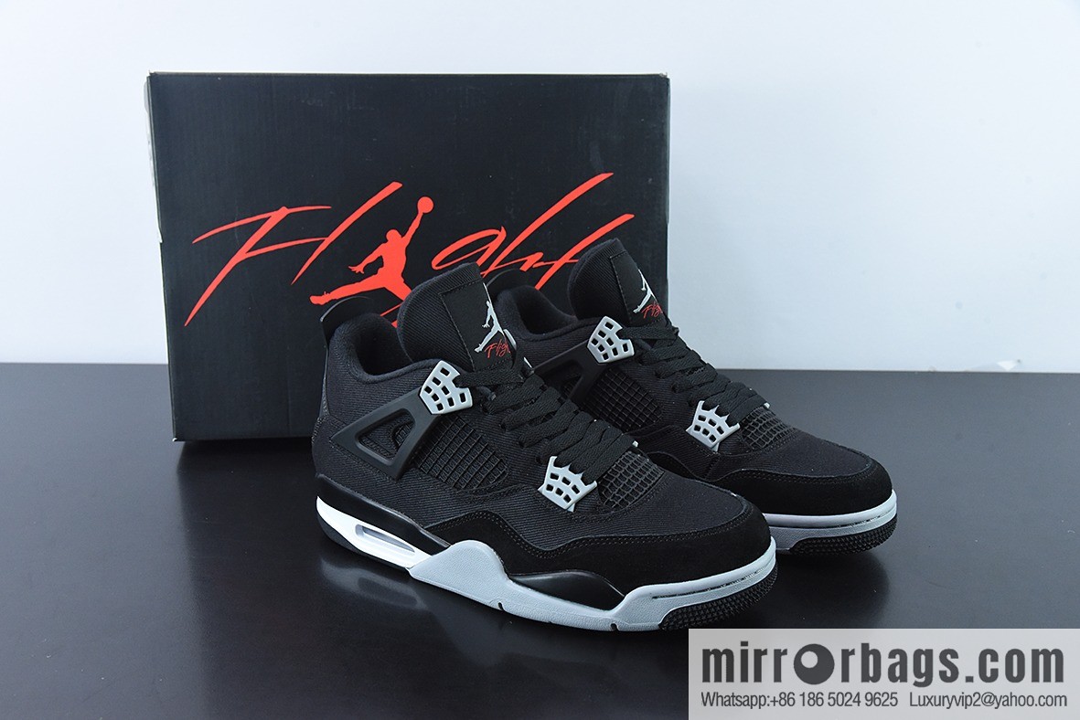 Air Jordan 4 Black Canvas Jordan 4th generation basketball shoes/black Eminem canvas item number: DH7138-006