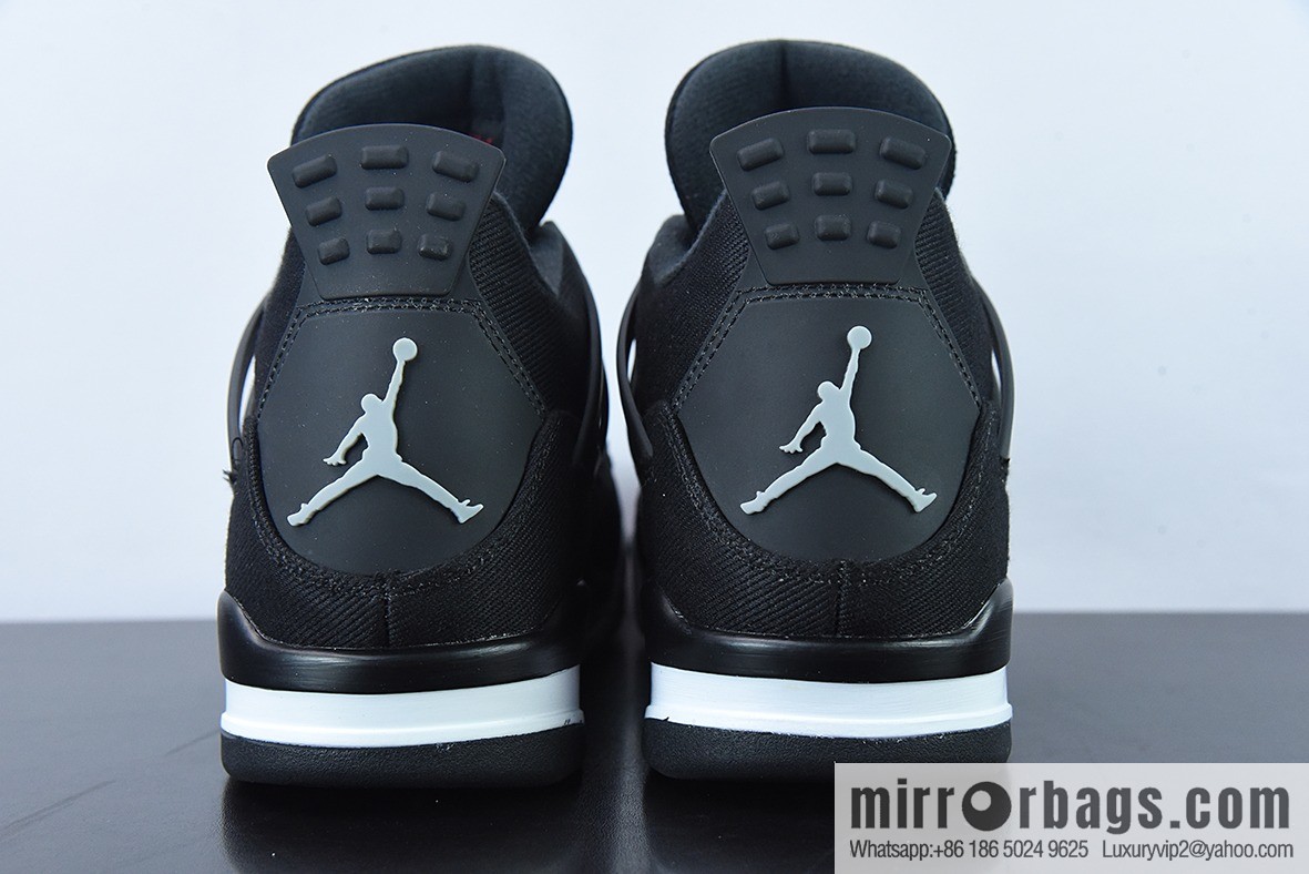 Air Jordan 4 Black Canvas Jordan 4th generation basketball shoes/black Eminem canvas item number: DH7138-006