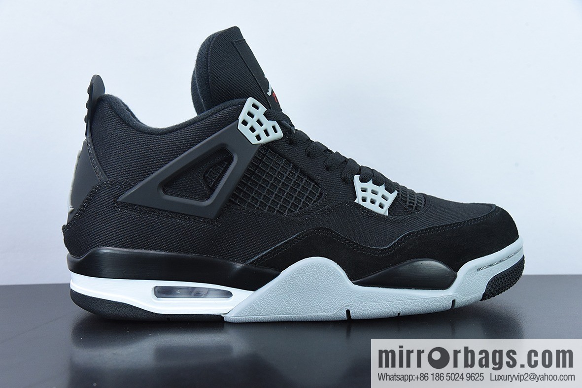 Air Jordan 4 Black Canvas Jordan 4th generation basketball shoes/black Eminem canvas item number: DH7138-006