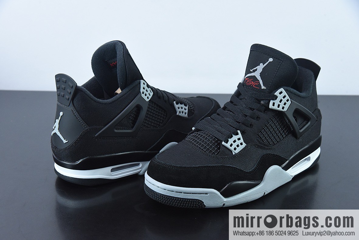 Air Jordan 4 Black Canvas Jordan 4th generation basketball shoes/black Eminem canvas item number: DH7138-006