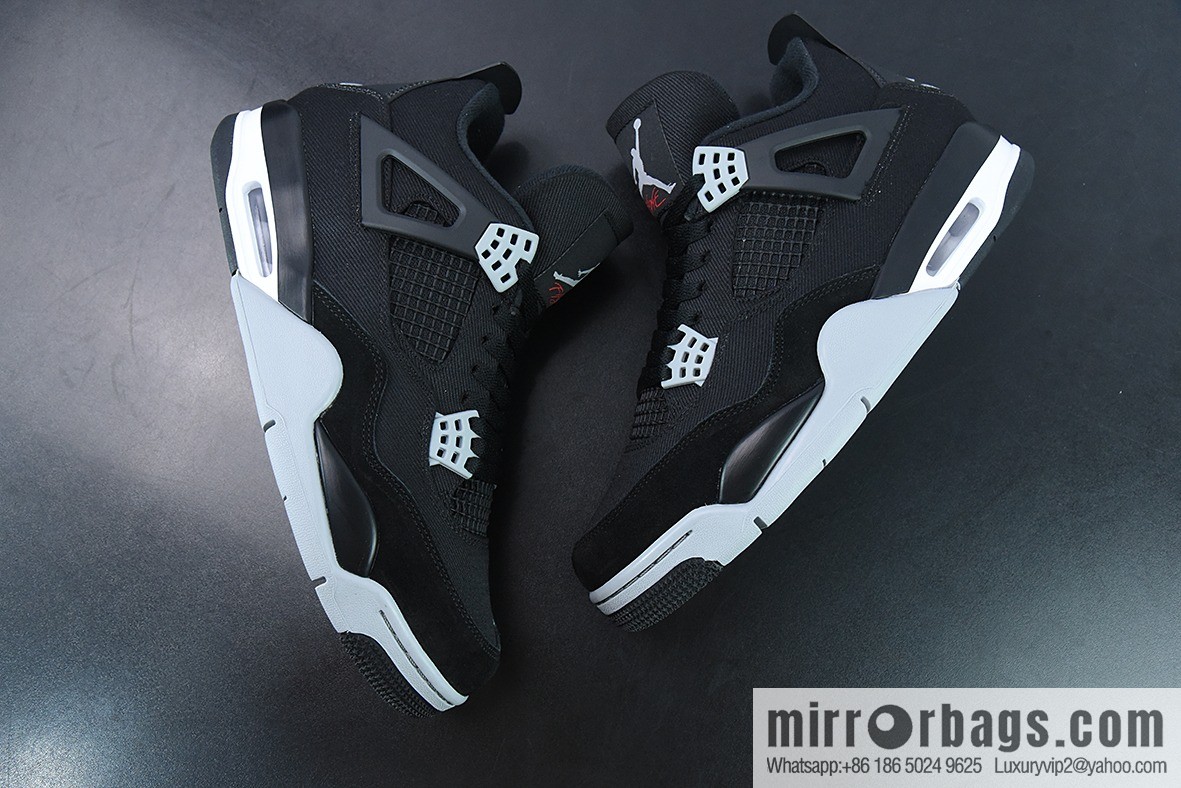 Air Jordan 4 Black Canvas Jordan 4th generation basketball shoes/black Eminem canvas item number: DH7138-006
