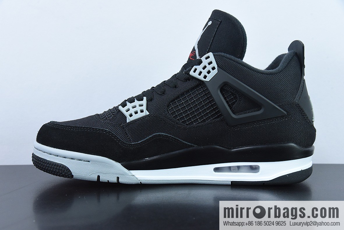 Air Jordan 4 Black Canvas Jordan 4th generation basketball shoes/black Eminem canvas item number: DH7138-006