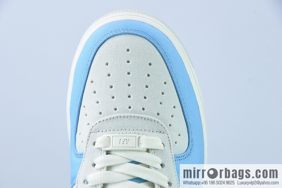 NK Air Force 1 '07 light blue cloth surface Air Force No. 1 low-top casual board shoes, item number: DG2296-024