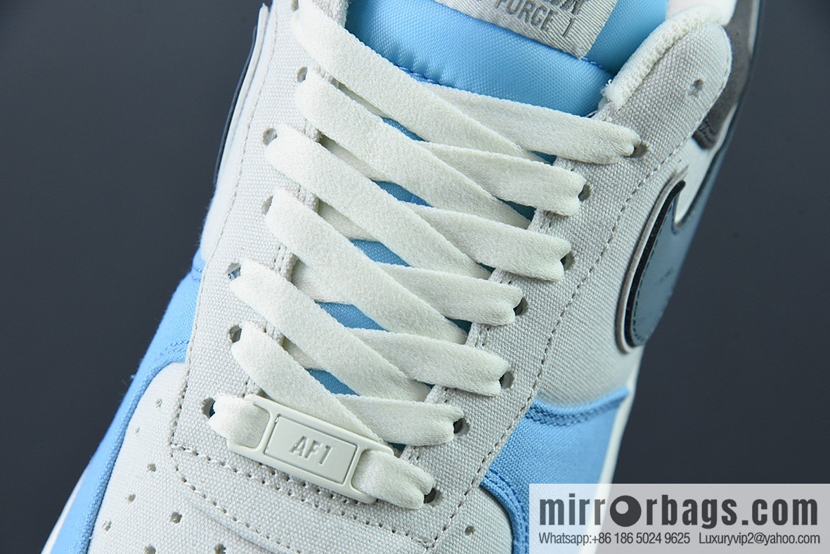 NK Air Force 1 '07 light blue cloth surface Air Force No. 1 low-top casual board shoes, item number: DG2296-024