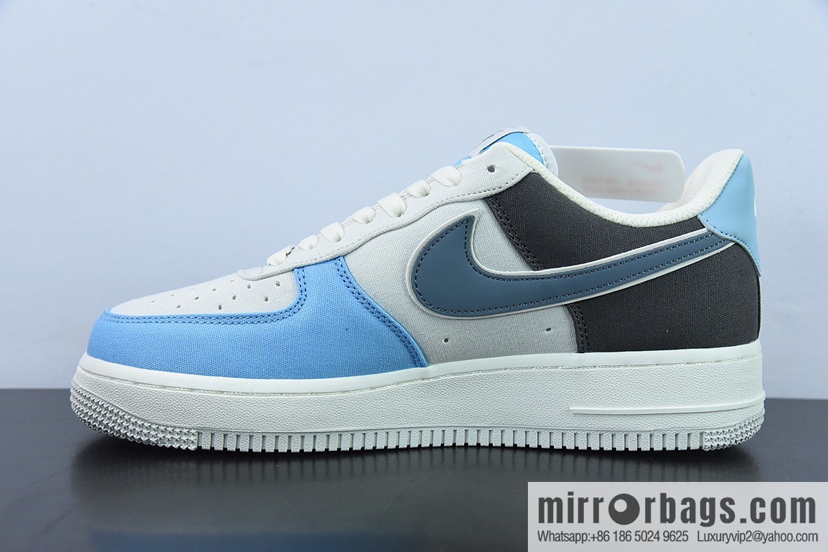 NK Air Force 1 '07 light blue cloth surface Air Force No. 1 low-top casual board shoes, item number: DG2296-024