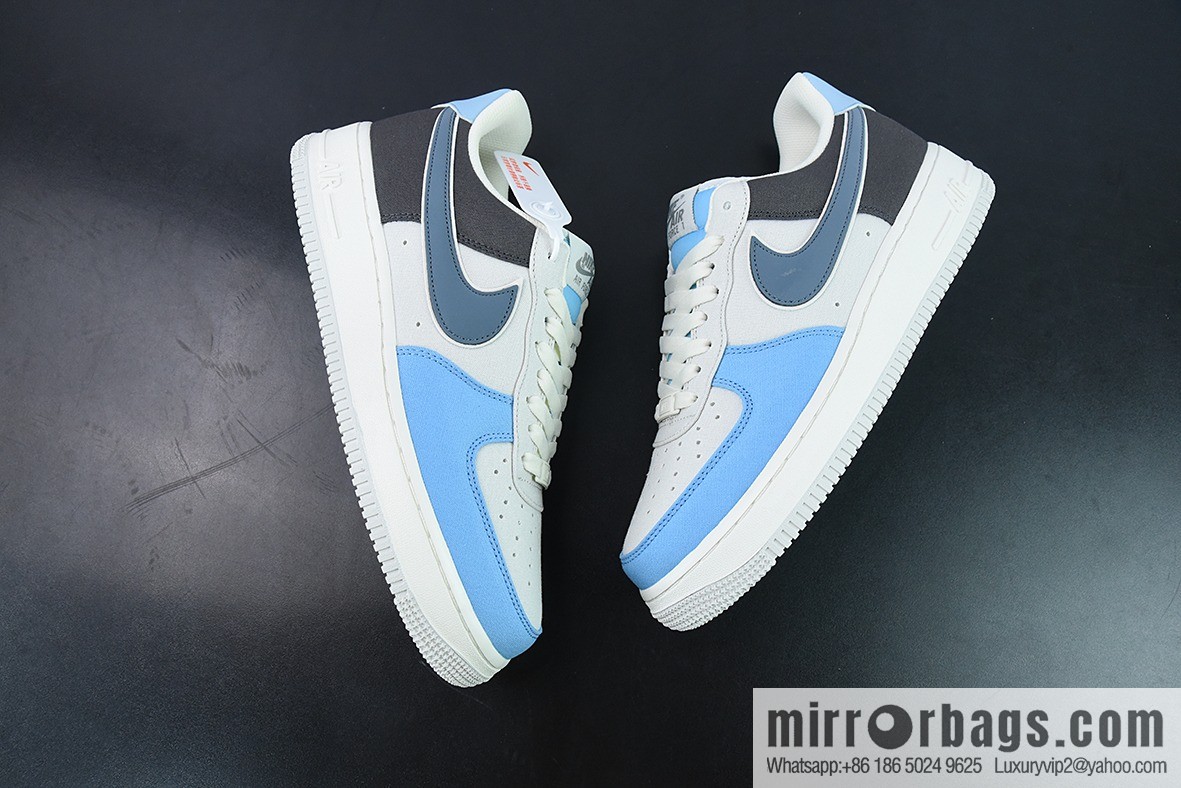 NK Air Force 1 '07 light blue cloth surface Air Force No. 1 low-top casual board shoes, item number: DG2296-024