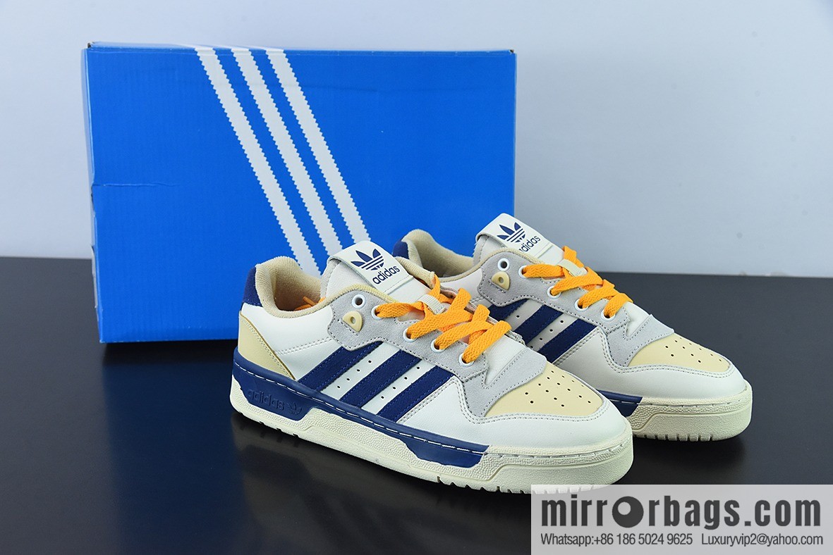 AD Rivalry Low Premium Orange Blue, Classic Vintage Trend Versatile Board Shoes, Official Sync, Item Number: HO4386