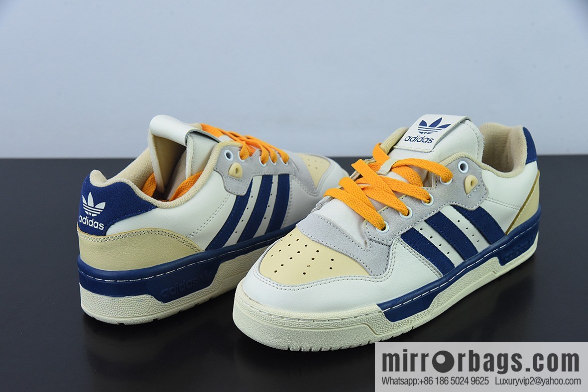 AD Rivalry Low Premium Orange Blue, Classic Vintage Trend Versatile Board Shoes, Official Sync, Item Number: HO4386