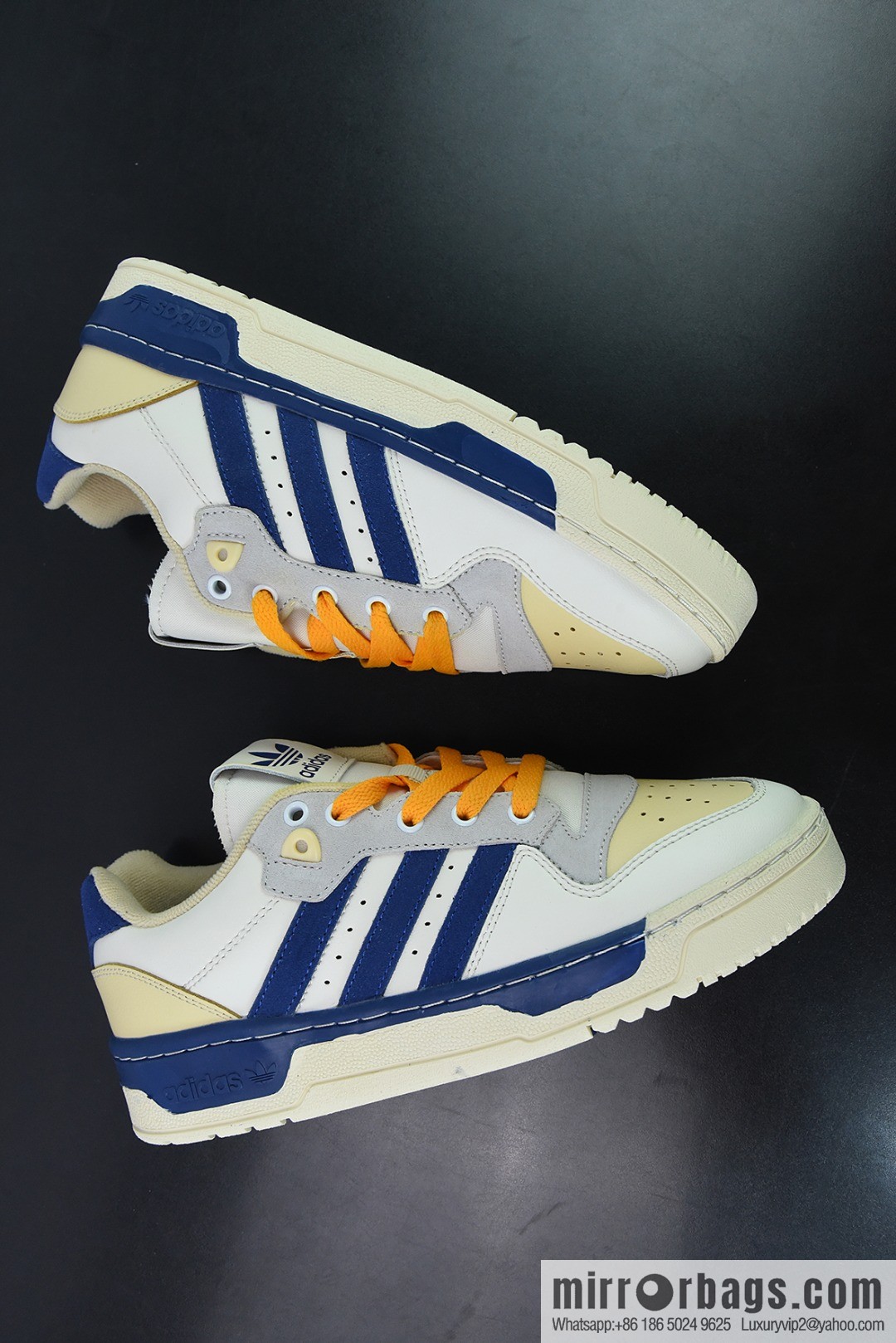 AD Rivalry Low Premium Orange Blue, Classic Vintage Trend Versatile Board Shoes, Official Sync, Item Number: HO4386