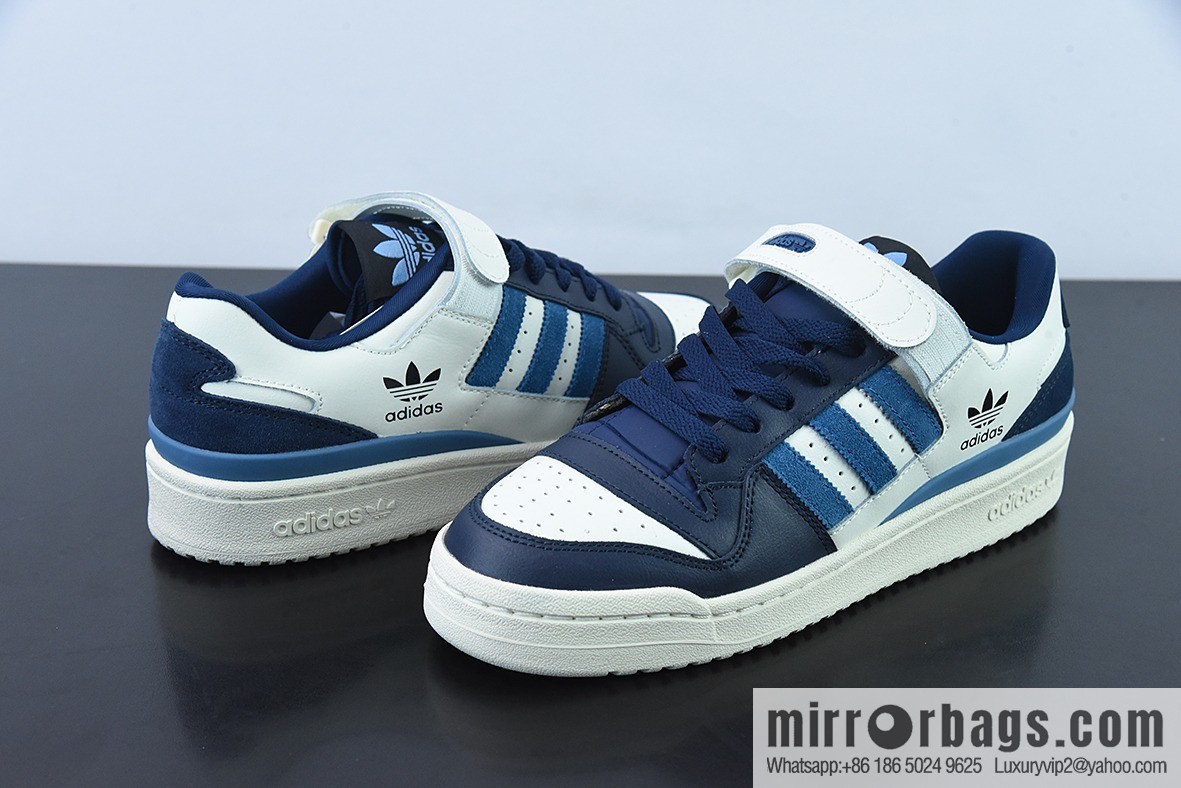 Adidas Originals Forum 84 Low Navy Blue Low Top Casual Board Shoes, a must-have in autumn, item number GX2162