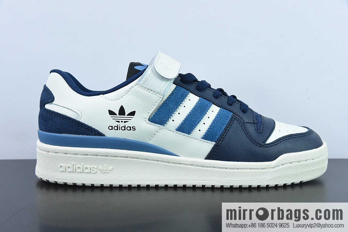 Adidas Originals Forum 84 Low Navy Blue Low Top Casual Board Shoes, a must-have in autumn, item number GX2162