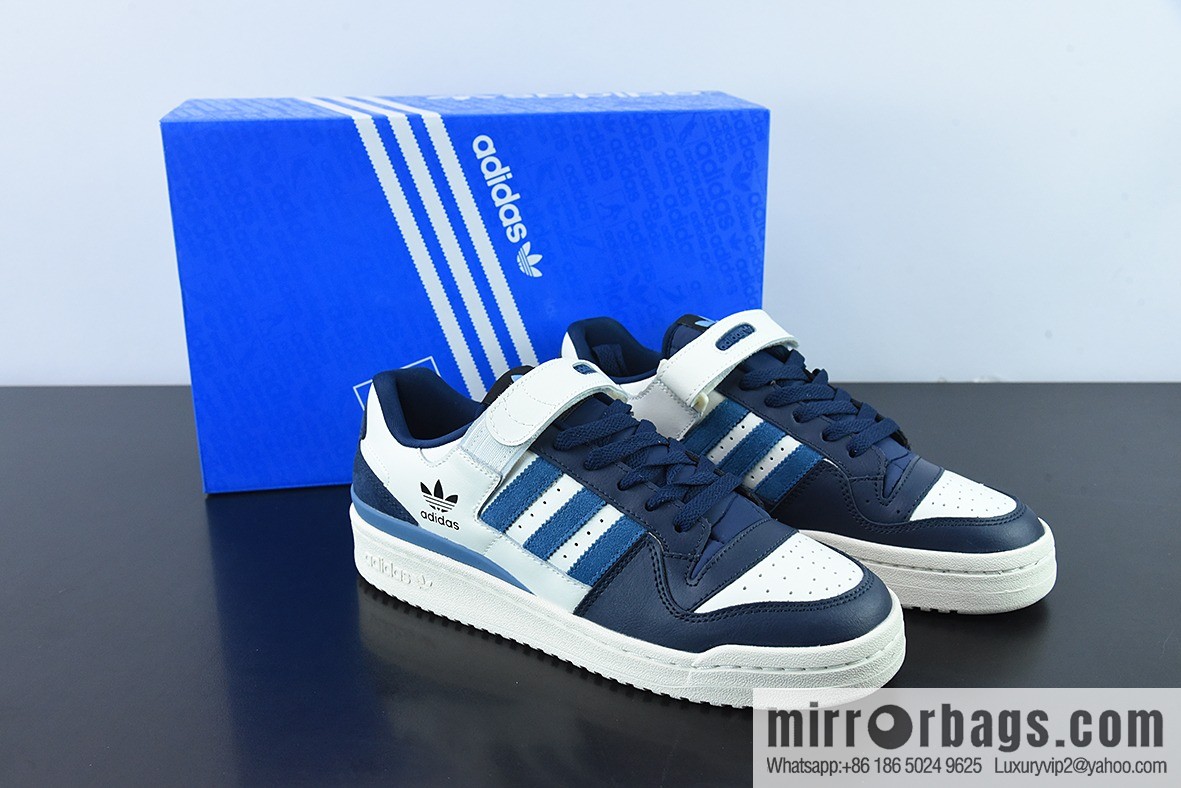 Adidas Originals Forum 84 Low Navy Blue Low Top Casual Board Shoes, a must-have in autumn, item number GX2162