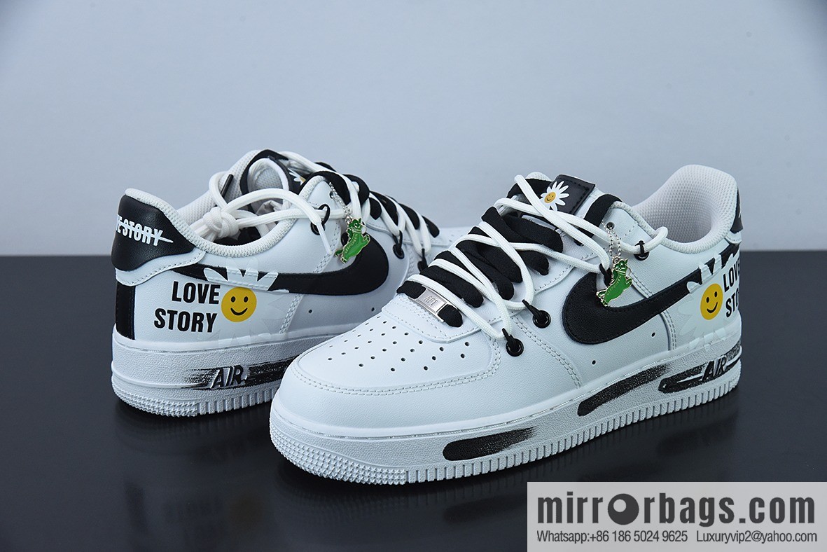 Nike Air Force 1 Low smiley strap creative custom Air Force One low-top sports and leisure shoes, item number: CW2288-111