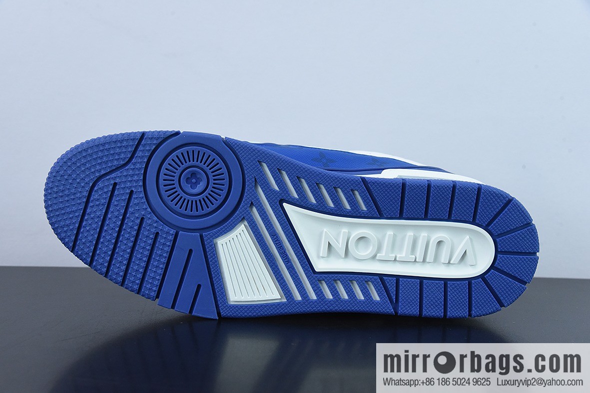 LV/Louis Vuitton 2021s LV Trainer limited joint name, the latest color scheme in autumn men's sneakers