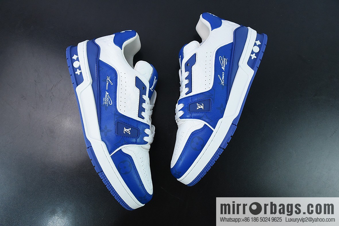 LV/Louis Vuitton 2021s LV Trainer limited joint name, the latest color scheme in autumn men's sneakers