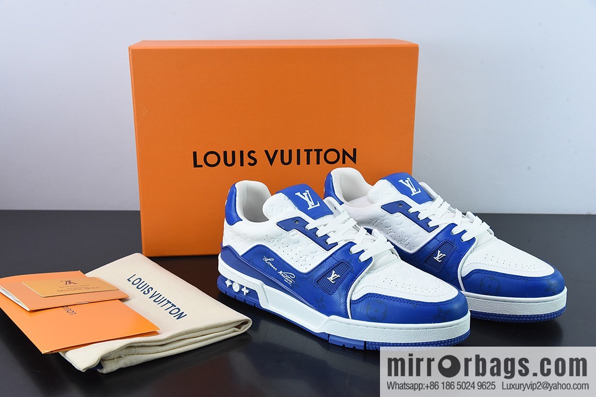 LV/Louis Vuitton 2021s LV Trainer limited joint name, the latest color scheme in autumn men's sneakers
