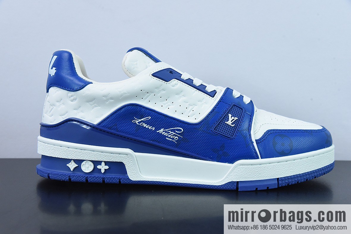 LV/Louis Vuitton 2021s LV Trainer limited joint name, the latest color scheme in autumn men's sneakers