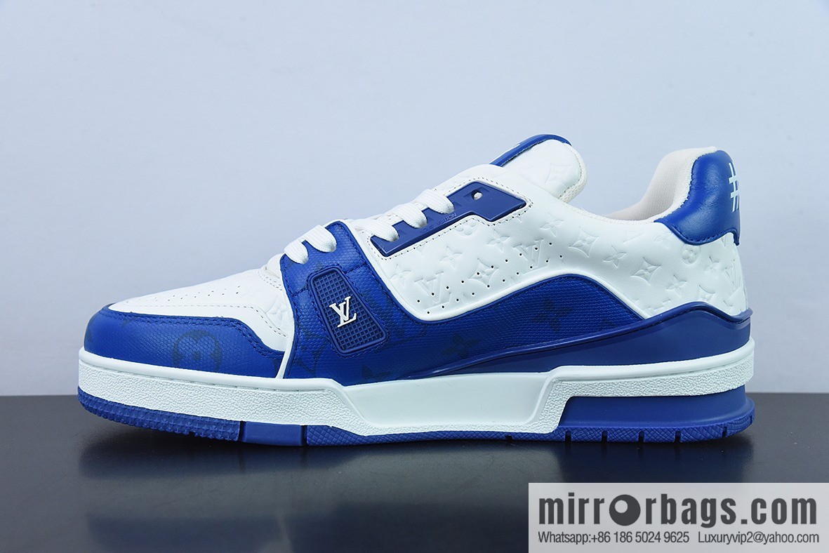LV/Louis Vuitton 2021s LV Trainer limited joint name, the latest color scheme in autumn men's sneakers