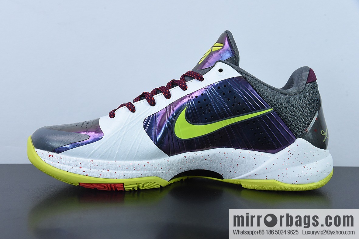 Nike Zoom Kobe 5 ZK5 clown white purple green Kobe 5 generation sneakers s2 pure Original small 0.5-1 size, item number: CD4991-100