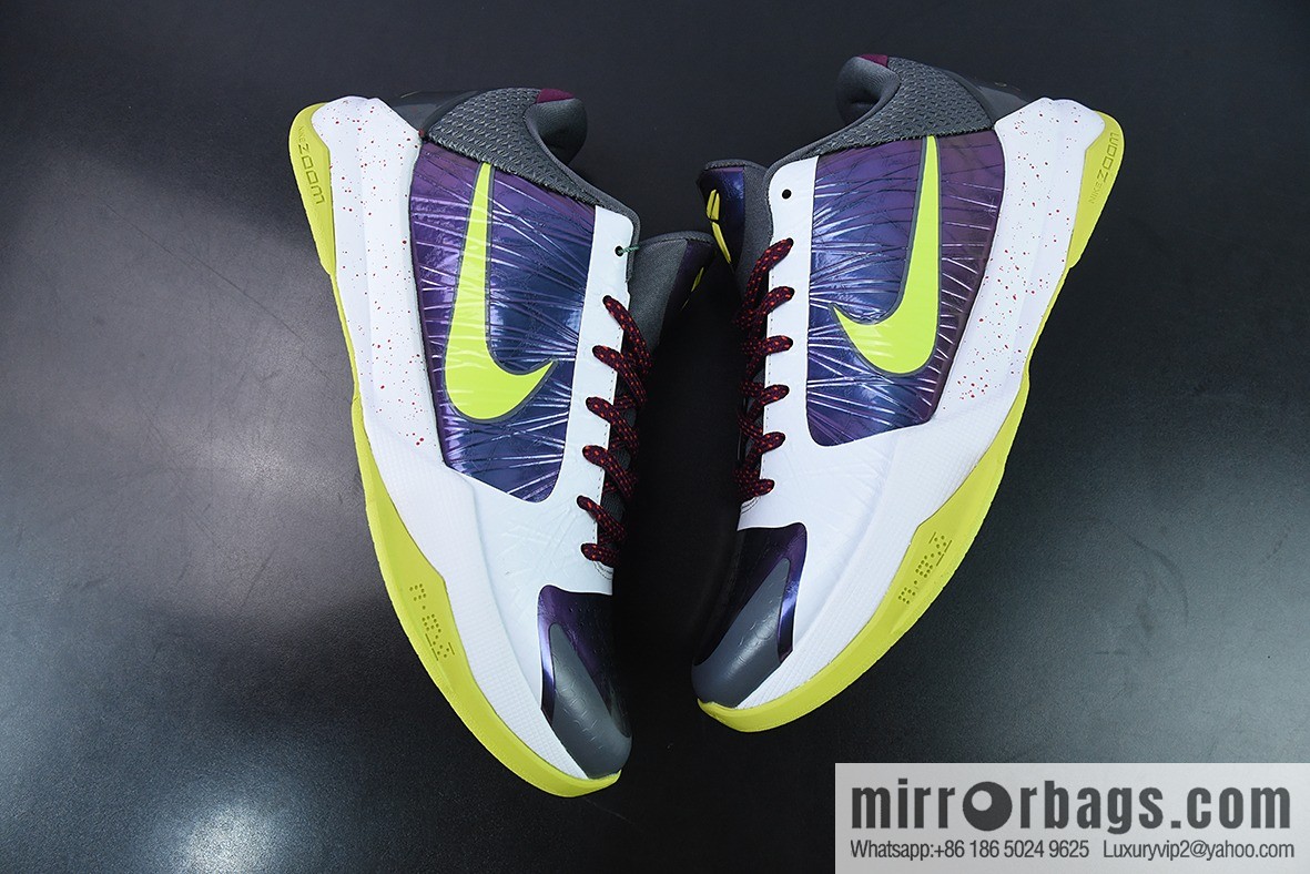 Nike Zoom Kobe 5 ZK5 clown white purple green Kobe 5 generation sneakers s2 pure Original small 0.5-1 size, item number: CD4991-100