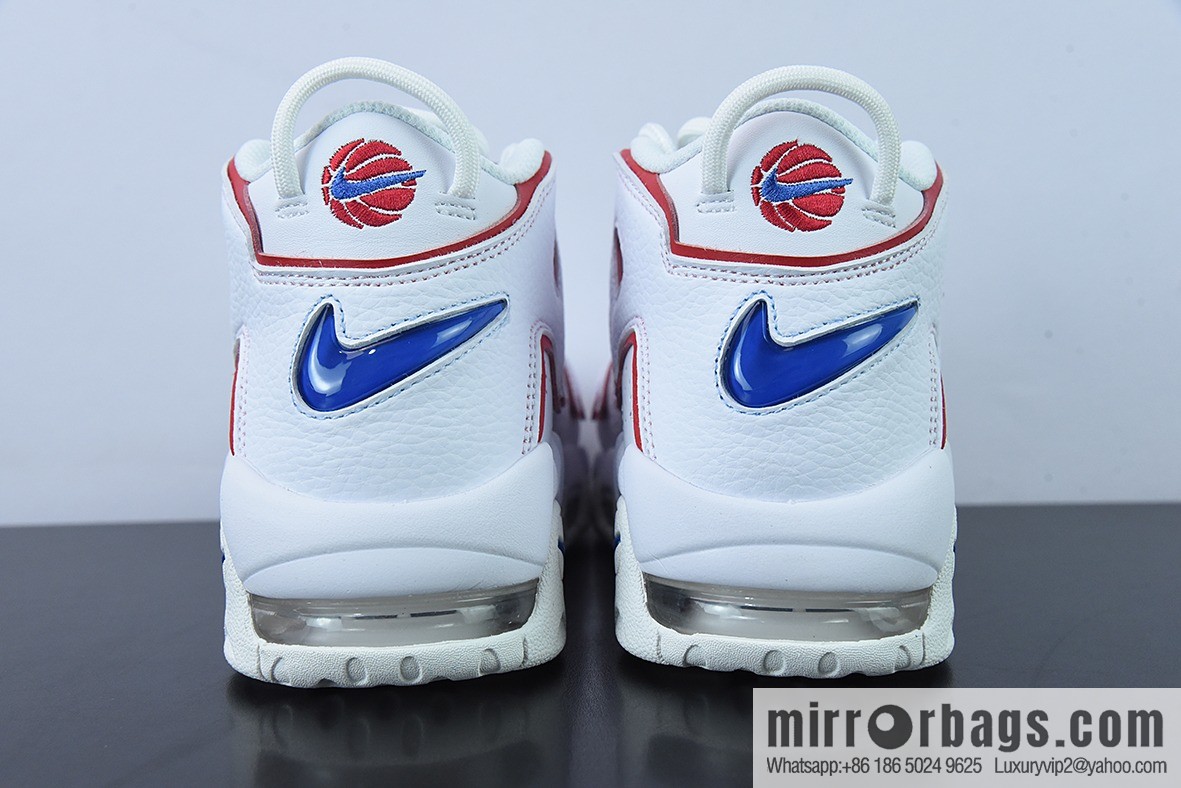 Air More Uptempo Pure White Red Blue Unisex Sneakers of the same style Item number: DX2662 100