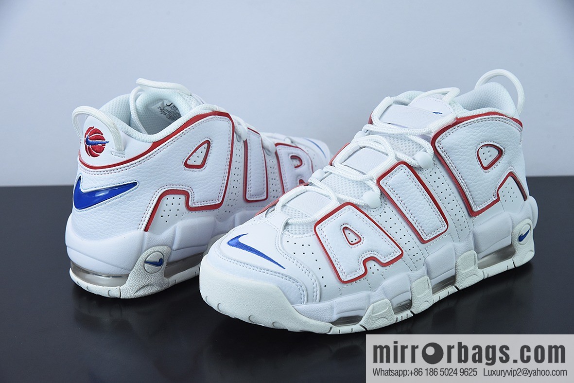 Air More Uptempo Pure White Red Blue Unisex Sneakers of the same style Item number: DX2662 100