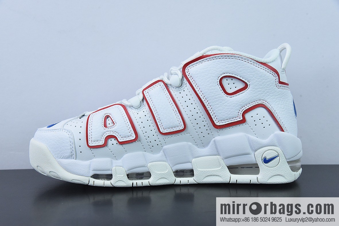 Air More Uptempo Pure White Red Blue Unisex Sneakers of the same style Item number: DX2662 100