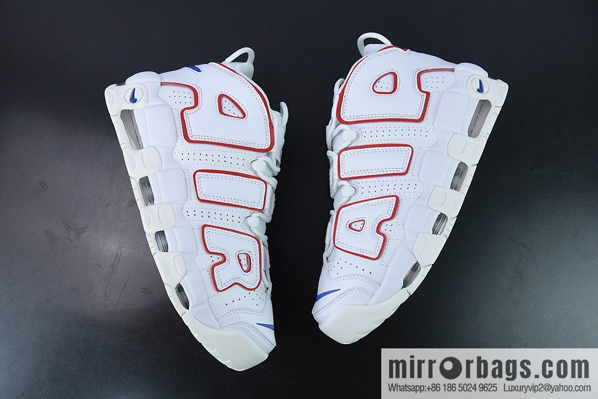 Air More Uptempo Pure White Red Blue Unisex Sneakers of the same style Item number: DX2662 100