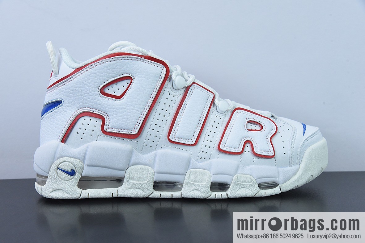 Air More Uptempo Pure White Red Blue Unisex Sneakers of the same style Item number: DX2662 100
