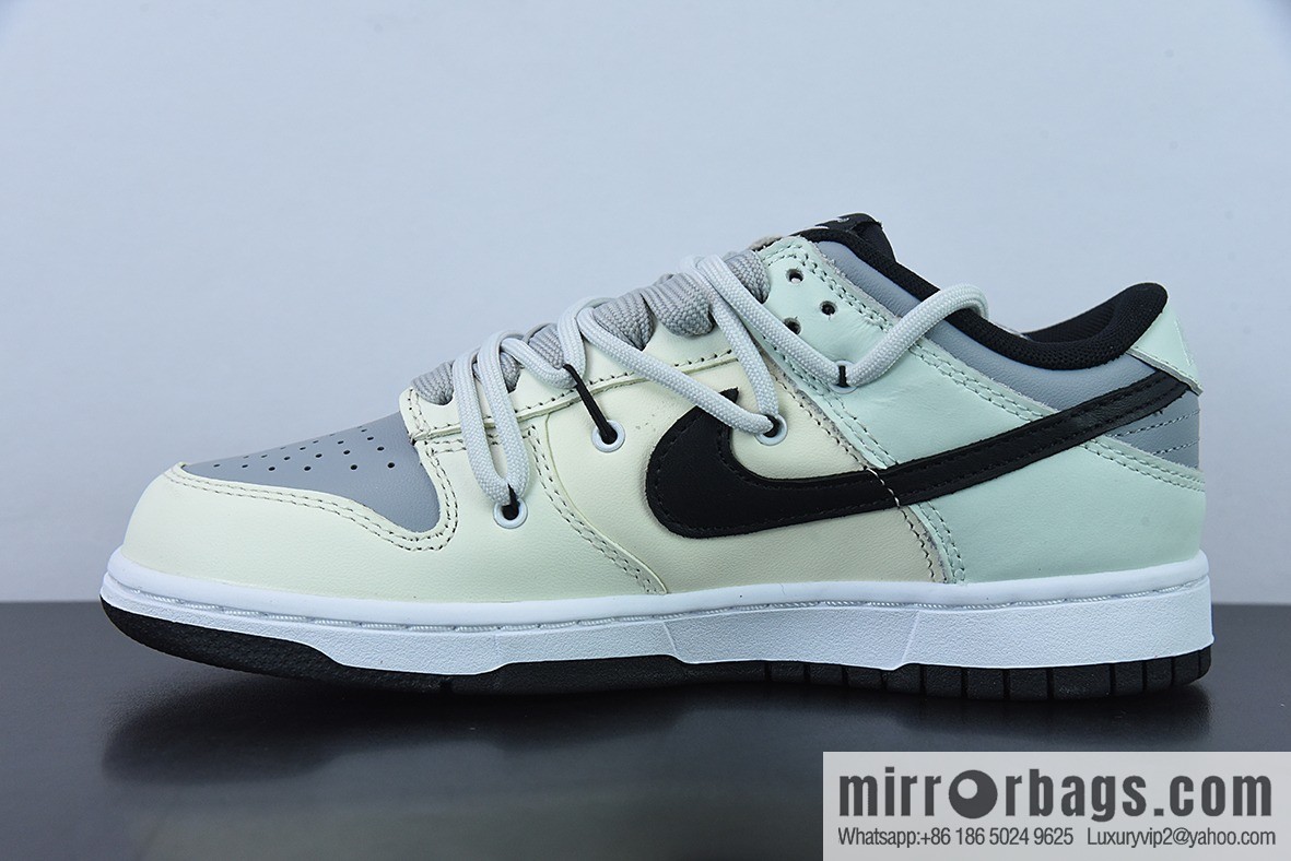 NK Dunk Low Retro deconstruction custom color scheme beige gray black smiley face low-top casual board shoes, item number: DD1391-100