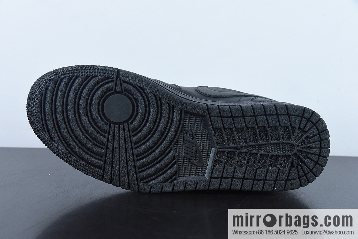 Air Jordan AJ1 Low Top Series, Pure Black, Item Number: 553558-093