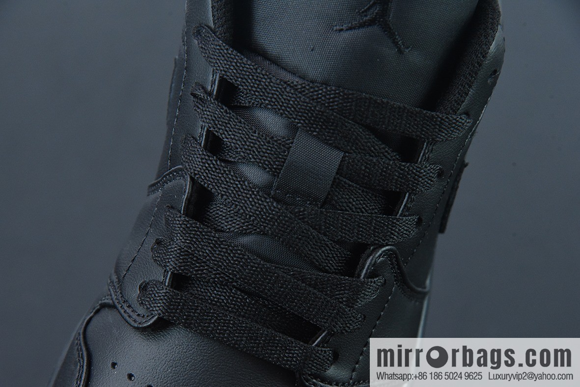 Air Jordan AJ1 Low Top Series, Pure Black, Item Number: 553558-093