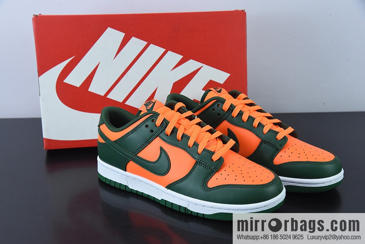 NK Dunk Low orange green Unisex same sports shoes DD1391-300