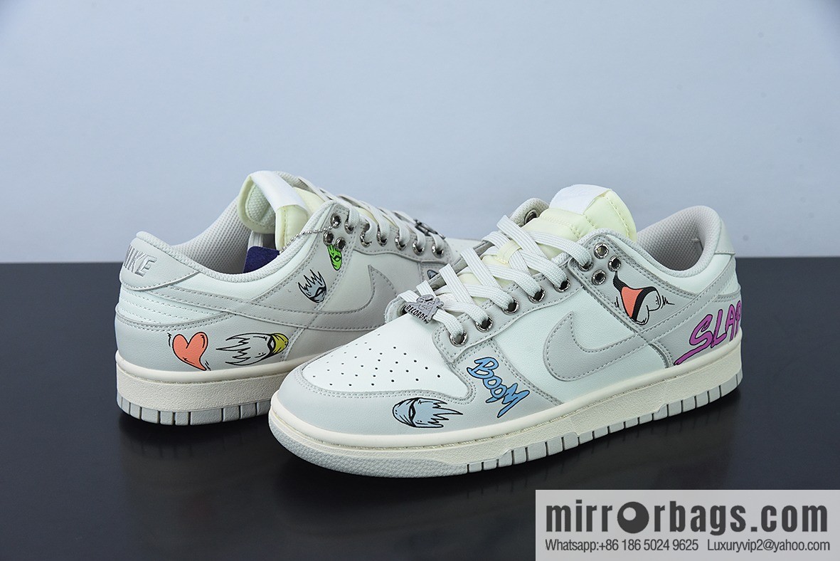 Niek dunk low gray graffiti, low-top leisure sports skateboard, item number: DD1503-107