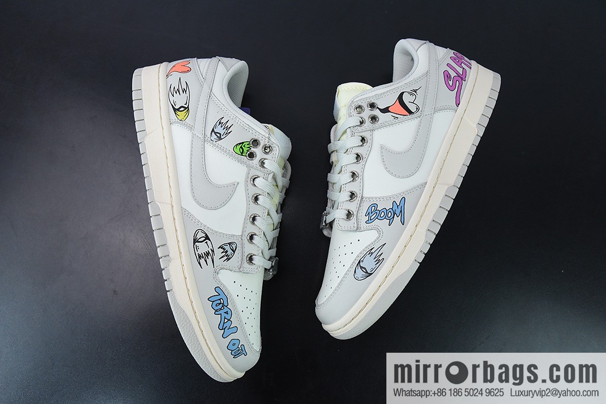 Niek dunk low gray graffiti, low-top leisure sports skateboard, item number: DD1503-107