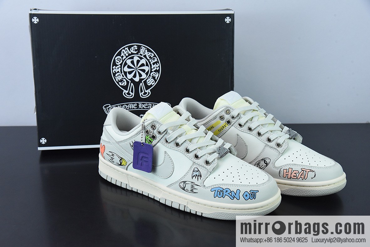 Niek dunk low gray graffiti, low-top leisure sports skateboard, item number: DD1503-107