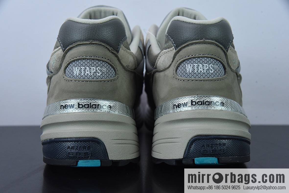 WTAPS x New Balance M992WT New Balance NB992 joint president Vintage jogging shoes, gray-green