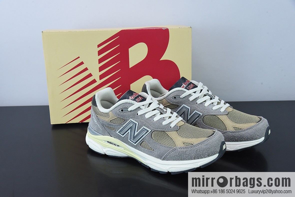 New Balance 990 V3 Gray Brown American Official Vintage Leisure Sports Jogging Shoes Item Number: M990TG3
