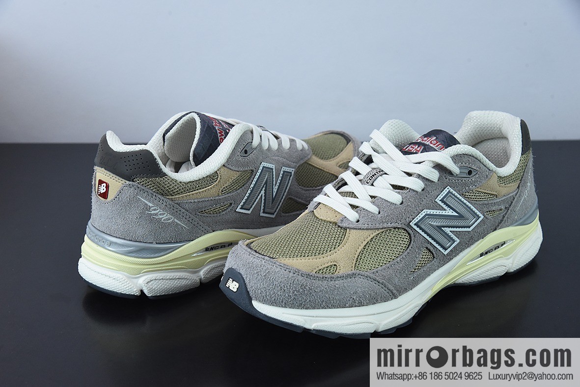 New Balance 990 V3 Gray Brown American Official Vintage Leisure Sports Jogging Shoes Item Number: M990TG3