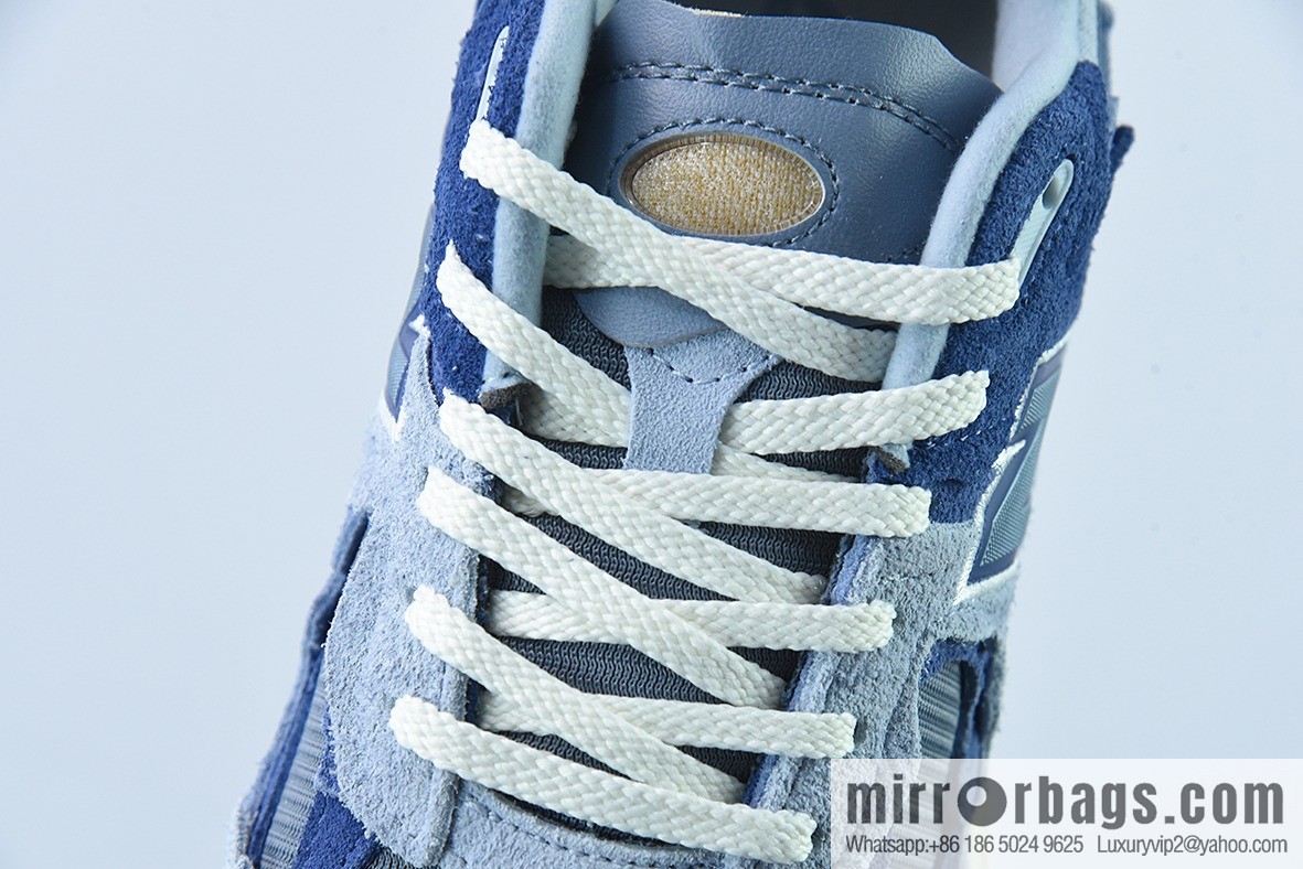 New Balance Patchwork Vintage Casual Running Shoes Men and Women Long Blue and White Blue M2002RDI Blue and White Blue