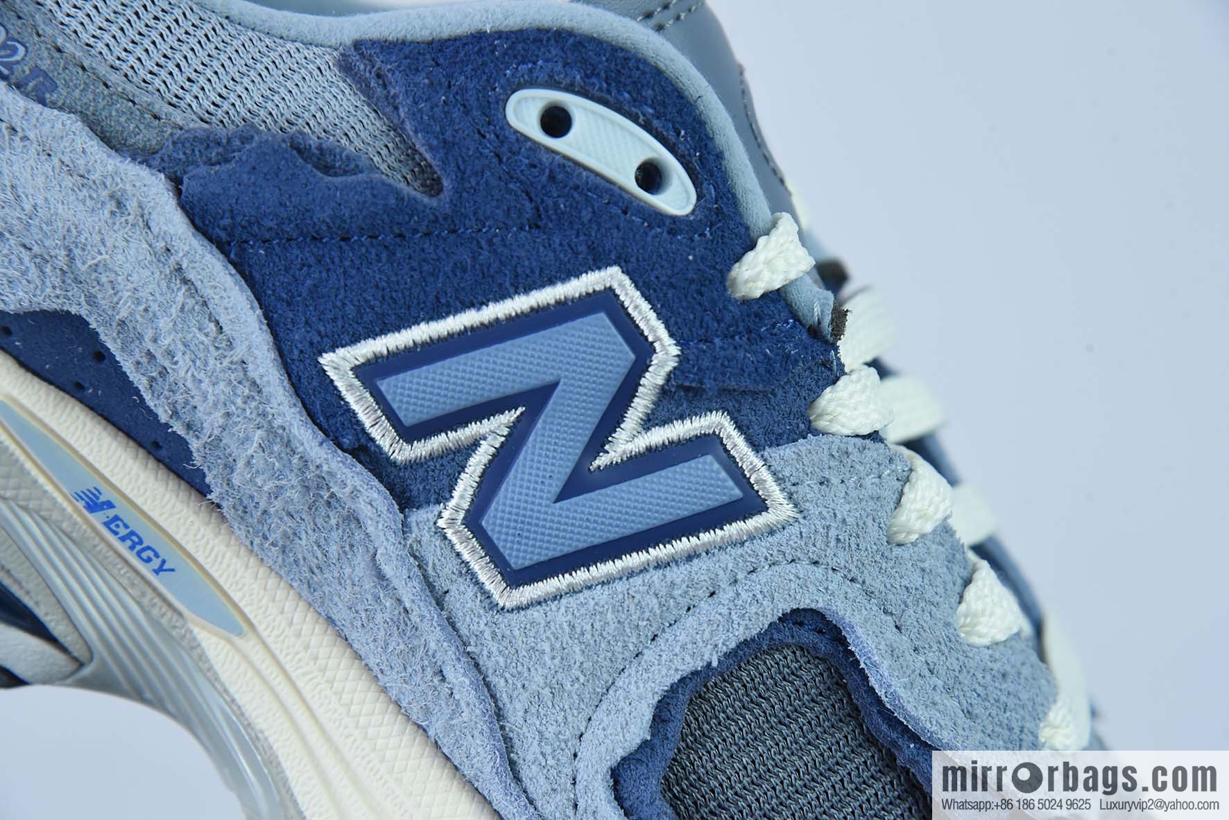 New Balance Patchwork Vintage Casual Running Shoes Men and Women Long Blue and White Blue M2002RDI Blue and White Blue