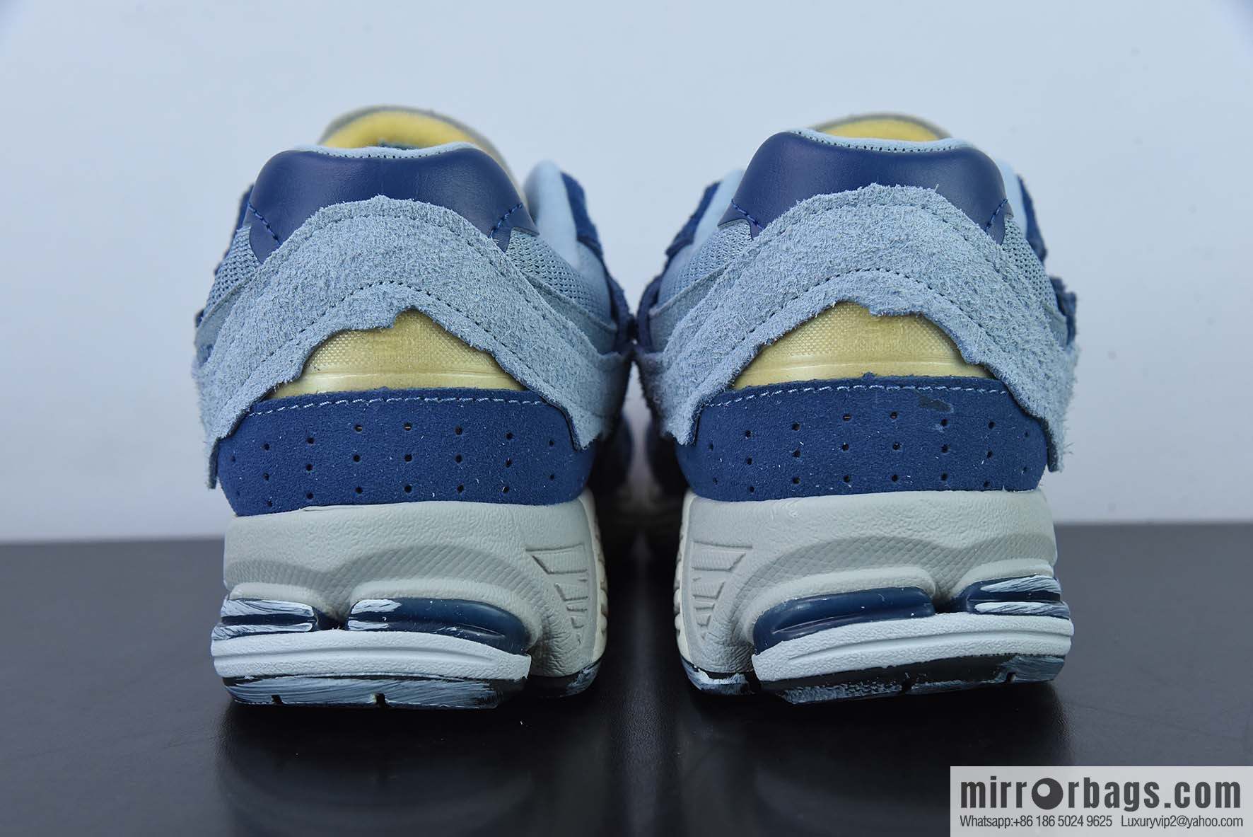 New Balance Patchwork Vintage Casual Running Shoes Men and Women Long Blue and White Blue M2002RDI Blue and White Blue