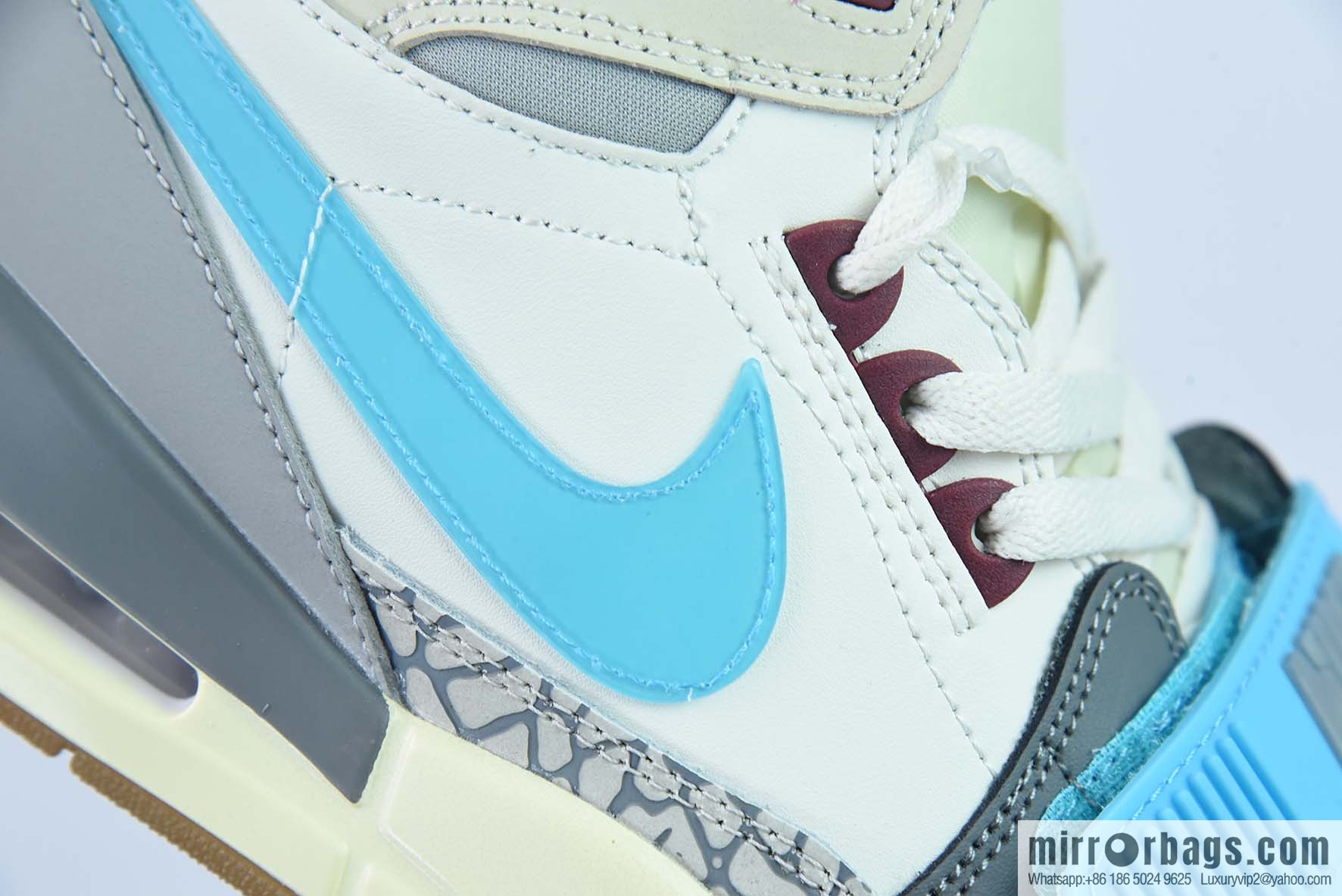 Air Jordan Legacy AJ312 White Gray Blue Vintage Basketball Shoes FB1875-141