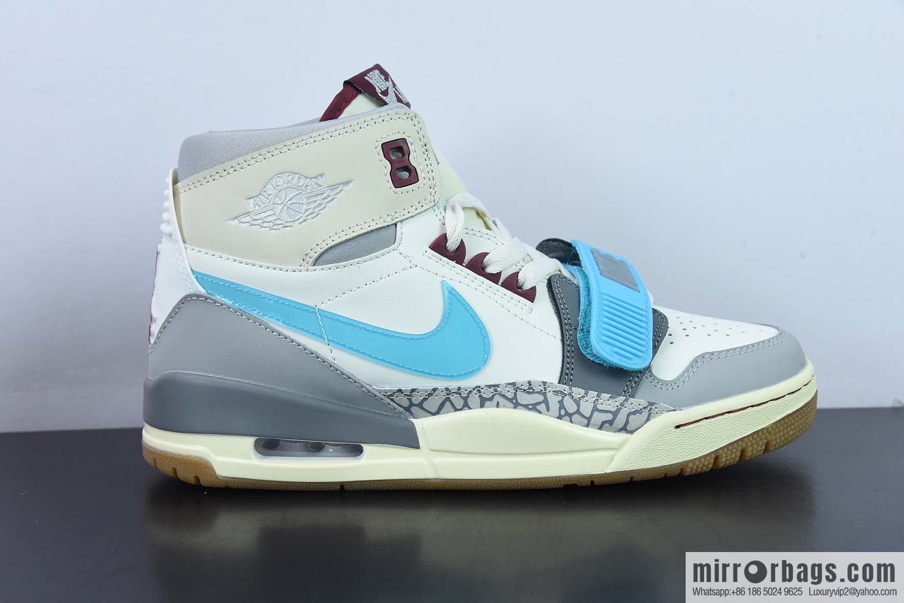 Air Jordan Legacy AJ312 White Gray Blue Vintage Basketball Shoes FB1875-141