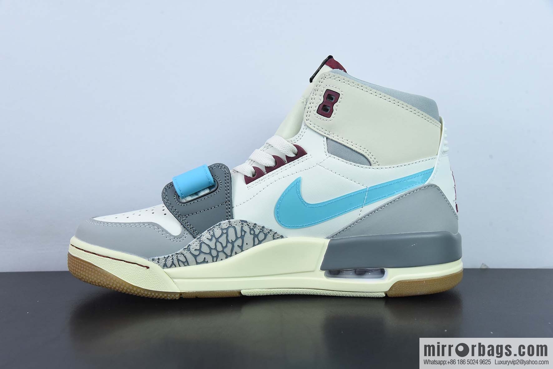 Air Jordan Legacy AJ312 White Gray Blue Vintage Basketball Shoes FB1875-141