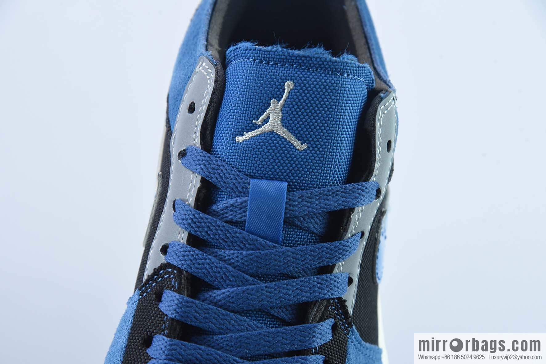 Air Jordan 1 Low patent leather black and blue low-top casual board shoes, item number: DR8867 400