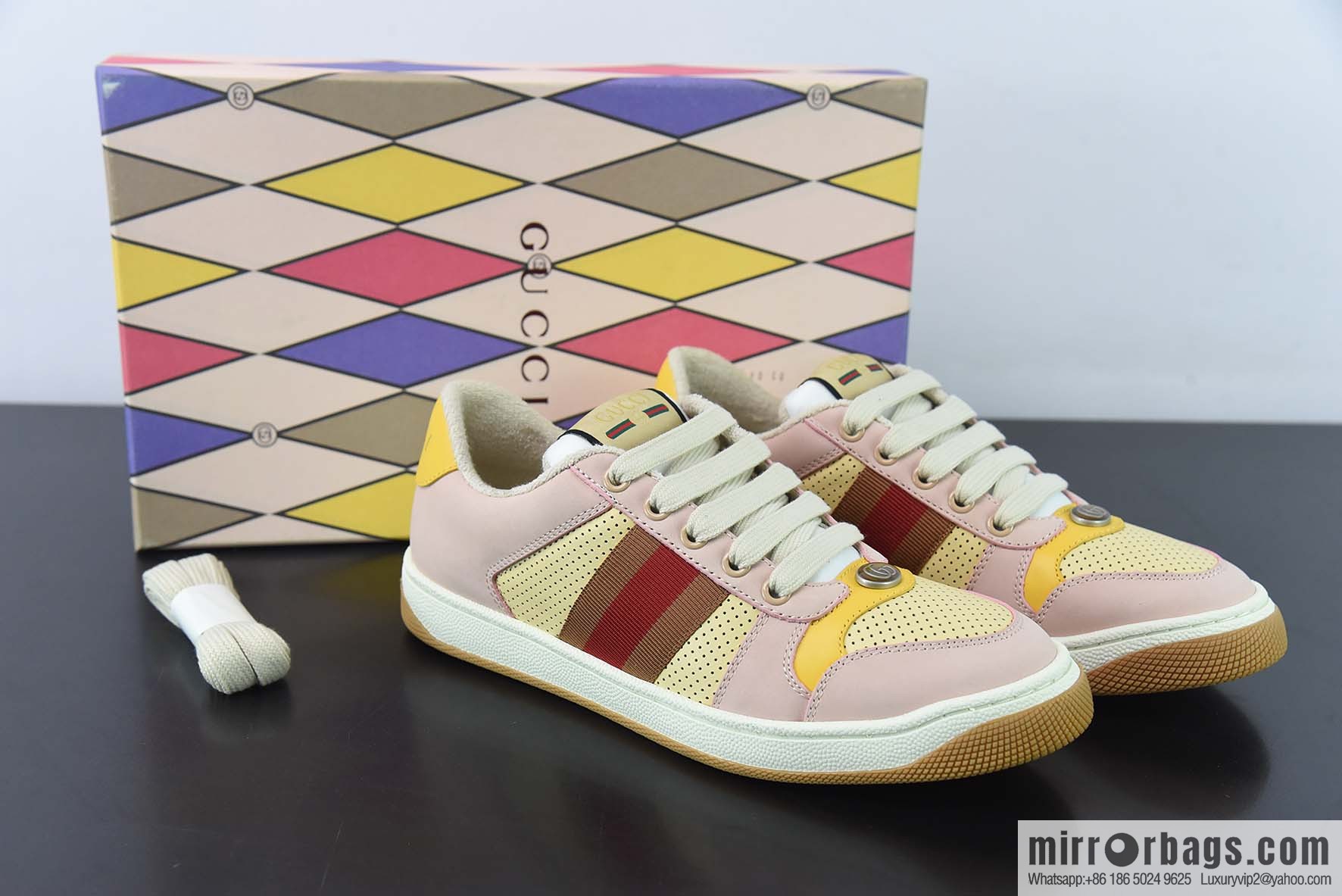Gucci Distressed Screener sneakers Gucci dirty shoes series