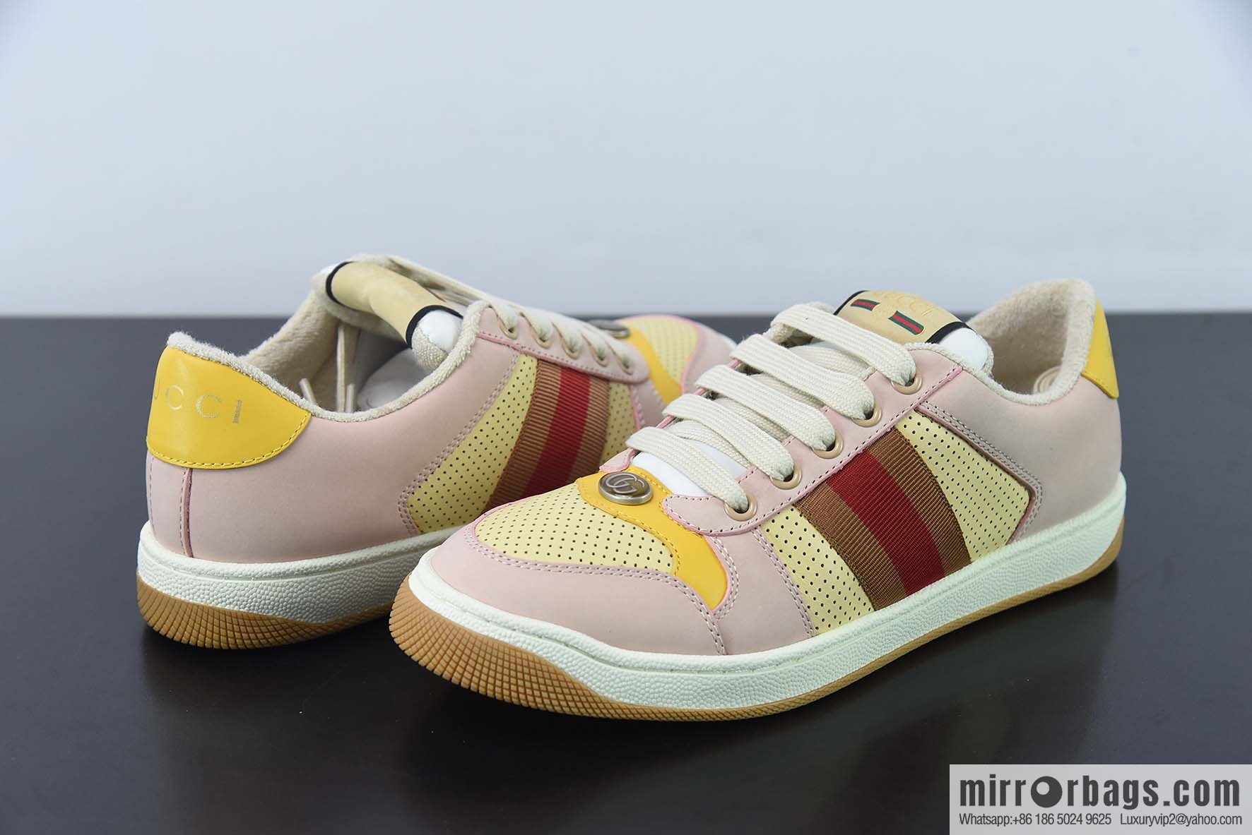 Gucci Distressed Screener sneakers Gucci dirty shoes series